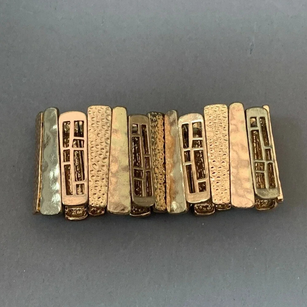 Stretch Bracelet Gold-Tone Metal Deco‎ Jewelry NWOT